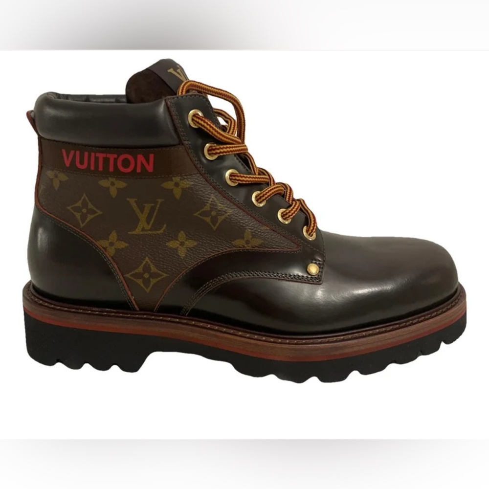 Louis Vuitton Chocolate Brown Leather Boots